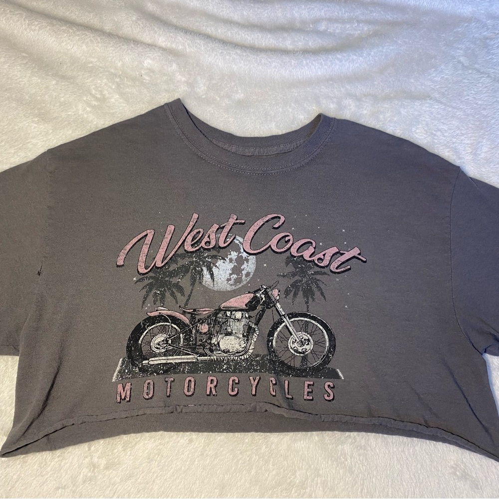 Retro West Coast Motorcycle Cropped Tee
